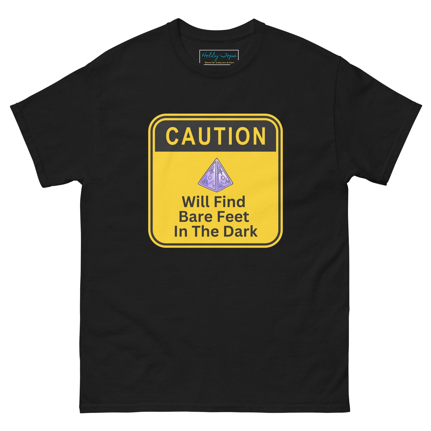 Caution D4 will find bare feet in the dark classic tee