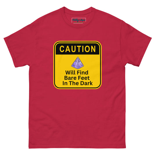 Caution D4 will find bare feet in the dark classic tee