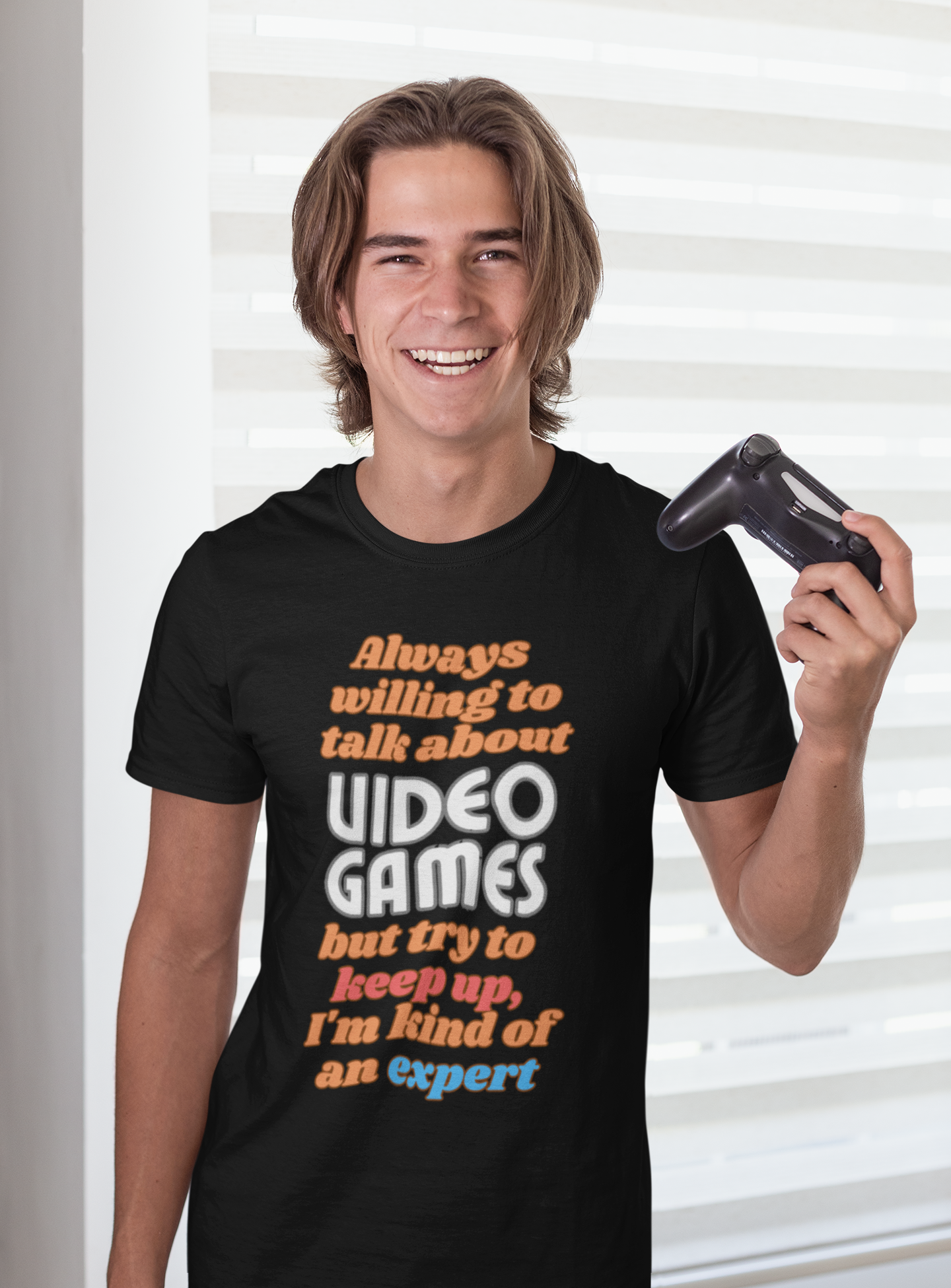 Always Willing To Talk Video Games t-shirt