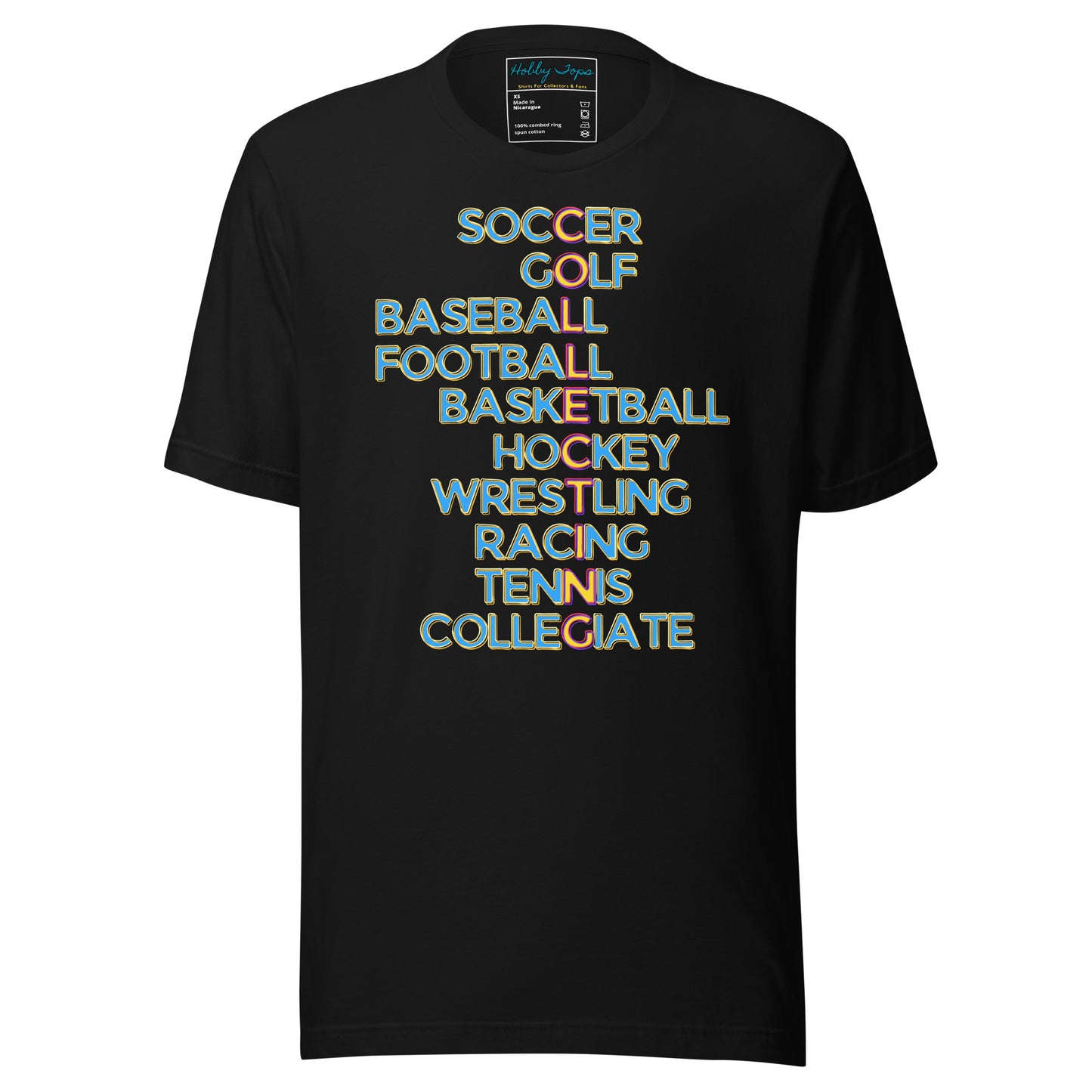 Collecting: All Sports Filled Text Unisex t-shirt