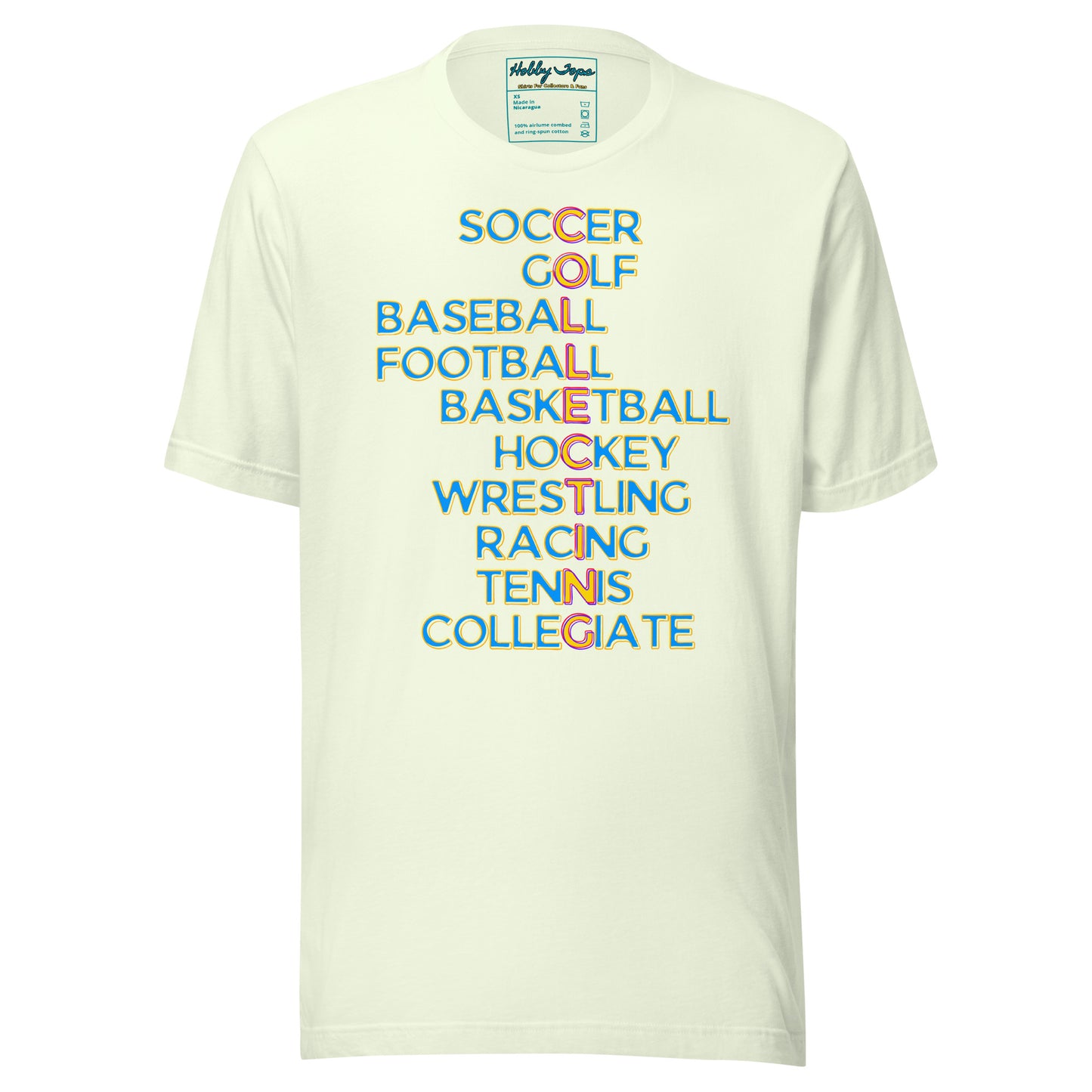 Collecting: All Sports Filled Text Unisex t-shirt